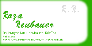 roza neubauer business card